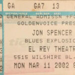 El Rey Theatre, Los Angeles, CA, US (11 March 2002)
