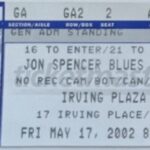 Irving Plaza, New York City, NY, US (17 May 2002)