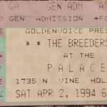 The Palace, Hollywood, California, US (2 April 1994)