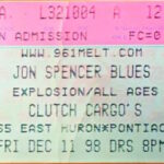 The Jon Spencer Blues Explosion - Clutch Cargo's, Pontiac, MI, US (11 December 1998)