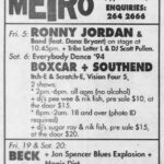 Metro Theatre, Sydney, Australia (19/20 August 1994)